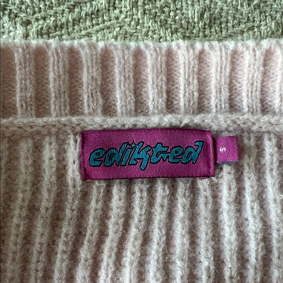 Edikted Light Pink Ribbed Cardigan - Picture 3 of 3
